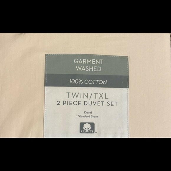 🆕 Twin Duvet Cover Set-Pink Cotton Garment Washed - Picture 4 of 4